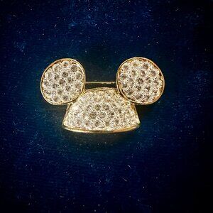 Disney Mickey Mouse Pin | Vintage Rhinestone Design